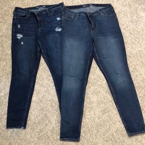 Lot of 2 Women’s Old Navy Jeans Size 18 Tall